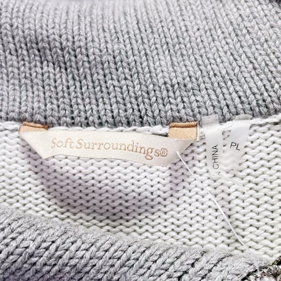 Soft Surroundings Cotton and Wool Asymmetric Zip Collar Tunic Sweater - Picture 4 of 6